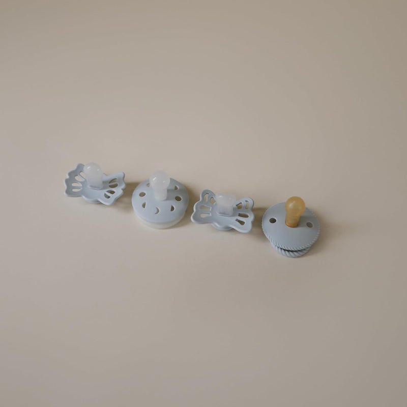 FRIGG ​​Baby's First Pacifier​ - Moonlight Sailing 4-Pack | Made in Denmark | BPA-Free (Powder Blue, 0-6 Months) - Image 4